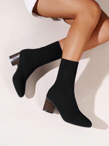 优雅女士时尚靴子，黑色、米色、卡其色，带有一系列针织装饰，细头，高跟，让您看起来更高更苗条，适合万圣节、派对、冬季假期、婚礼和其他场合