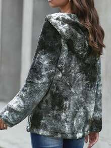 CILKOO Nhuộm buộc Túi  Dây rút Hoodie - màu đen - Xem 2