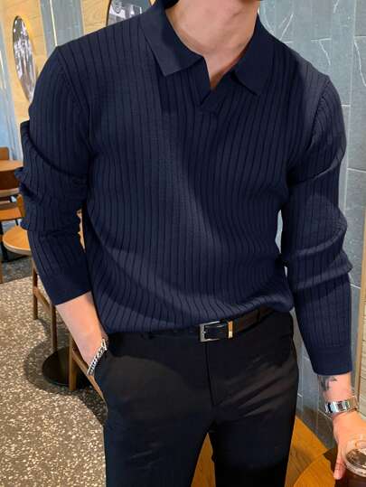 DAZY Men Ribbed Knit Fall Sweater