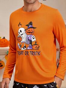 男士萬聖印花睡衣套裝