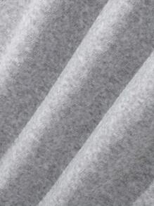 INAWLY 拉鏈開襟抽繩加絨內裏連帽衫和運動褲 - 灰色 - 查看 8