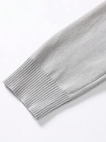 Manfinity Homme Nam Chất rắn Áo cao cổ Áo len - Màu Xám nhạt - Xem 5