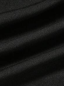 SHEIN Plus Letter Graphic Lettuce Trim Cami Top & Leopard Print Shorts PJ Set / Pajama Set - Black - View 4