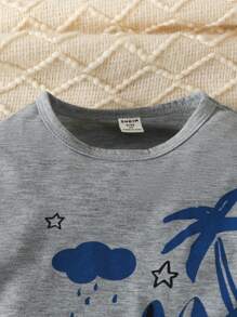 Young Boy Dinosaur Print PJ Set - Multicolor - View 5