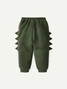 Cozy Pixies Baby Boy Cartoon Animal Printed Round Neck Pullover Sweatshirt And Pants Set