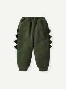 Cozy Pixies Baby Boy Cartoon Animal Printed Round Neck Pullover Sweatshirt And Pants Set