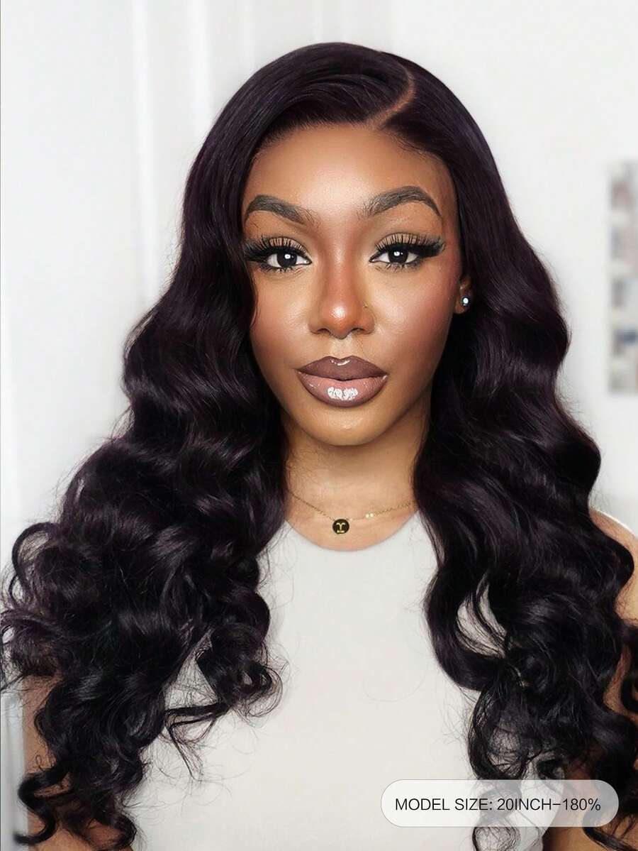 Glueless 5x5 Lace Closure Wig Loose Wave Knots PrePlucked Human Hair