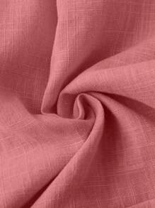 SHEIN LUNE Plus Lapel Neck Single Breasted Blazer - Watermelon Pink - View 3