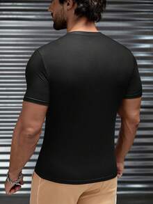 GENTILAND Men Tiger Print Tee - Black - View 2