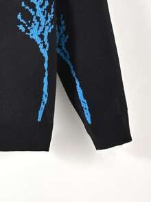 男大童閃電圖案套頭毛衣 - 黑色 - 查看 4