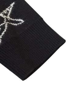 SHEIN Chàng trai trẻ 1 Miếng Đồ họa khủng long Nút phía trước Áo len Mở - màu đen - Xem 4