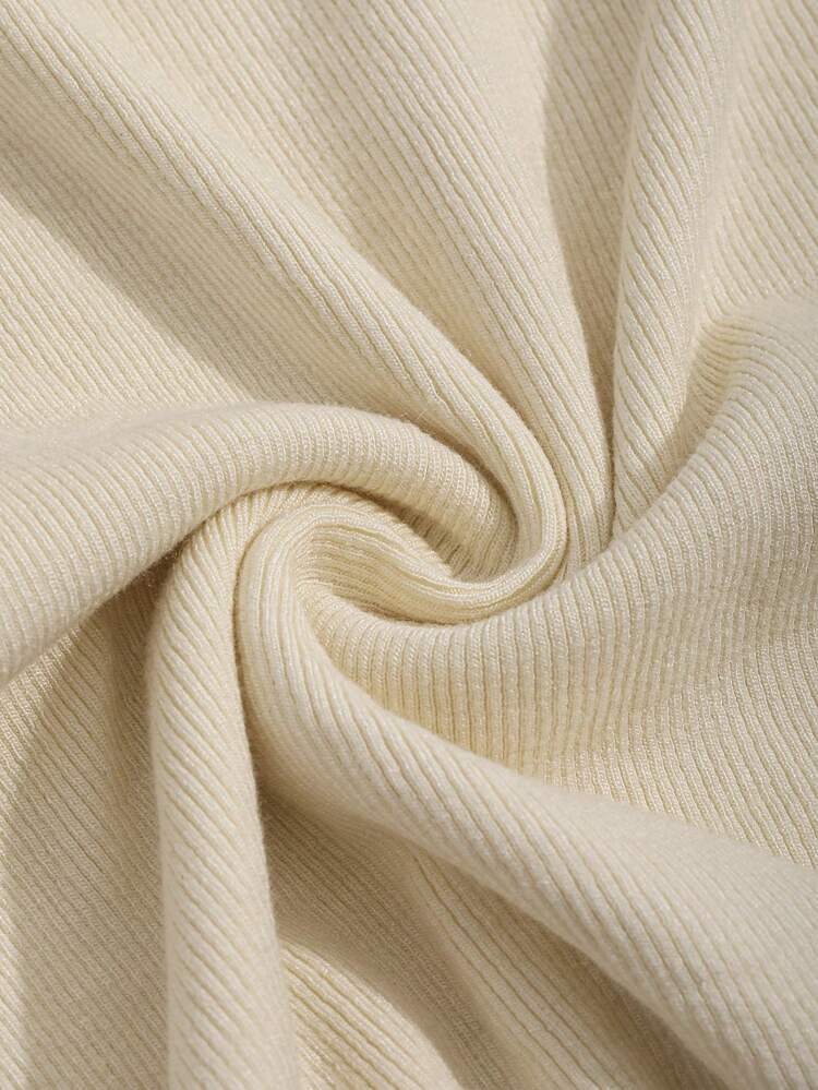 Solid Mock Neck Tee Long Sleeve Women Tops