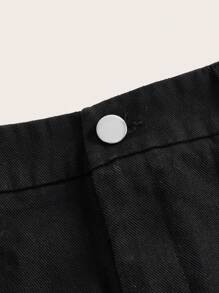 SHEINNeu Colourblock Tank Top & Raw Hem Shorts - Multicolor - View 3