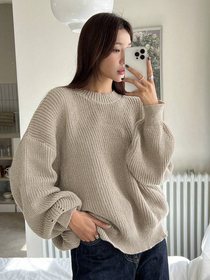 DAZY ドロップショルダー ニットセーター | SHEIN JAPAN