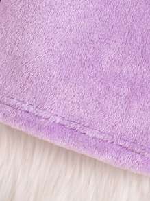 Baby Girl Contrast Lace Ruffle Trim Keyhole Back Tee - Lilac Purple - View 5