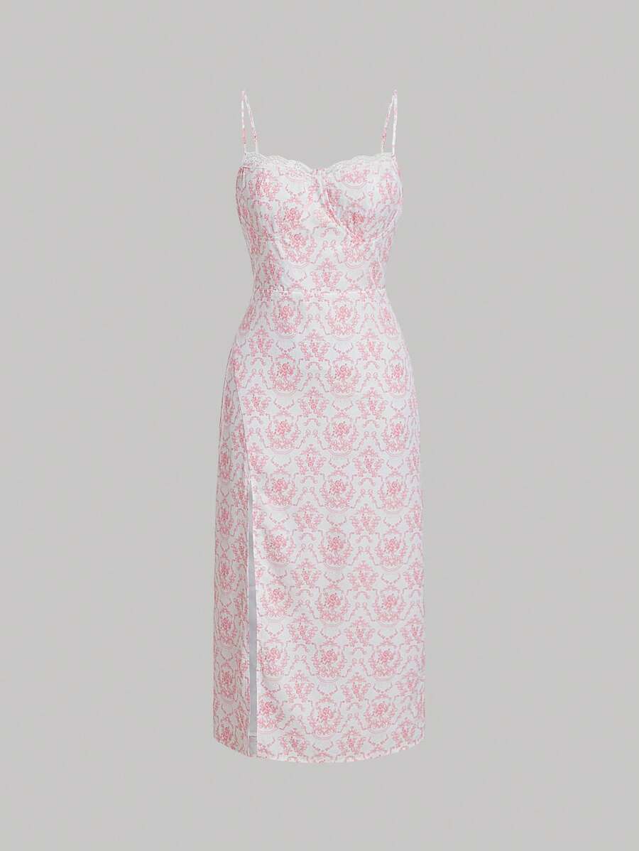 SHEIN MOD In Toàn bộ Tách đùi Váy Dây - Nhiều màu - Xem 1