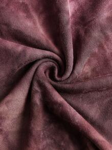 ROMWE PUNK 紮染側邊鏤空喇叭褲不附腰帶 - 彩色 - 查看 5