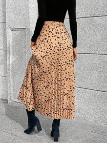 SHEIN LUNE In ấn Chân Váy xếp ly - Nhiều màu - Xem 2