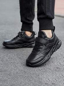 1 Đôi Bé Trai Màu Đen Buộc Dây Thiết Kế Móc Khóa Dây Chun Giày Cho Ngoài Trời - màu đen - Xem 5