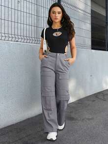 Pantalones de Mujer - Gris - Ver 4
