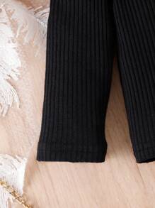 Baby Girl Cold Shoulder Tee & Leopard Print Pleated Skirt & Hat - Multicolor - View 6