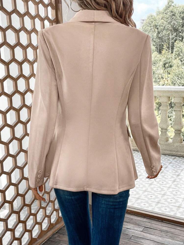 Shawl Collar Double Breasted Blazer