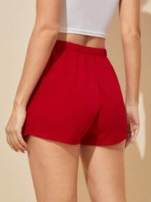 Firerie Skort de cintura elástica con abertura delantera - Rojo - Ver 2