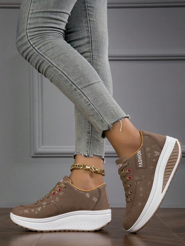 Scarpe da ginnastica con zeppa da donna Scarpe da passeggio comode e comode con fondo spesso acquista in modo economico - spedizione gratuita, recensioni reali con foto