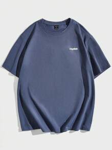 Manfinity VCAY Men Slogan & Cartoon Graphic Drop Shoulder Tee, Summer