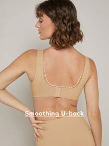 LUVLETTE Dream Curve 2ndSkin Full Coverage Wireless Seamless Push-Up Support Silicone No Show Bra - Apricot - View 5