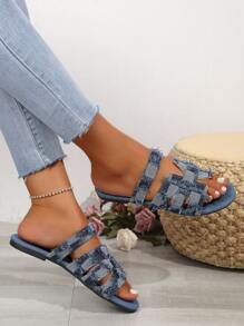 Women's Fashionable Summer Flat Slide Sandals