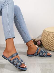 Women's Fashionable Summer Flat Slide Sandals