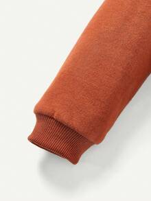 Cozy Pixies Đứa bé trai Đồ họa Hoạt hình Thiết kế tai 3D Tay Raglan Áo len & Quần nỉ Đối với Giáng sinh - Rỉ Nâu - Xem 7