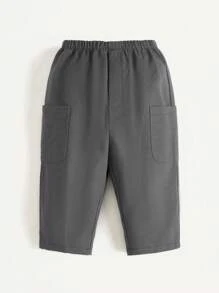 Cozy Pixies Bebé niño Pantalones con sudadera con estampado de slogan de color combinado - Multicolor - Ver 10