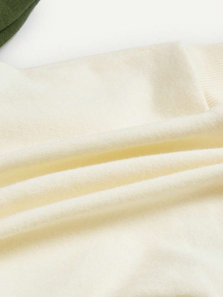 Baby Boy Slogan Graphic Colorblock Sweatshirt & Pants