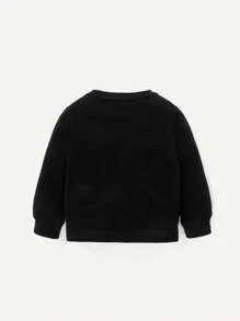 Cozy Pixies Đứa bé gái In túi Áo nỉ - màu đen - Xem 2