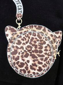 Cozy Pixies Đứa bé gái In túi Áo nỉ - màu đen - Xem 3