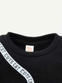 Cozy Pixies Đứa bé gái In túi Áo nỉ - màu đen - Xem 4