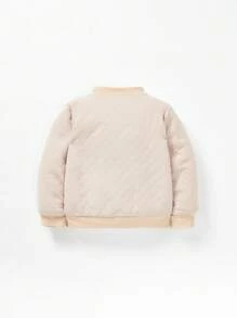 Cozy Pixies 女嬰拉鏈開襟衍縫飛行員夾克 - 杏色 - 查看 2