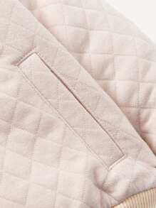 Cozy Pixies 女嬰拉鏈開襟衍縫飛行員夾克 - 杏色 - 查看 3