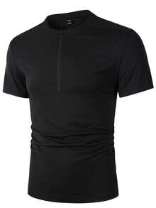 Manfinity Homme Nam Chi tiết Patched thư Áo thun - màu đen - Xem 7