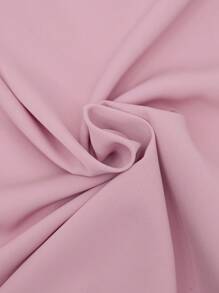 BizChic 素色泡泡袖前收褶洋裝 - 藕粉色 - 查看 4