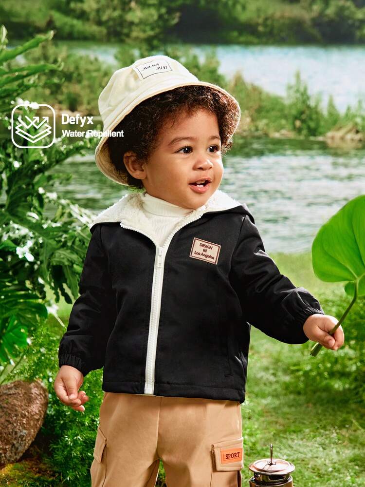 Toddler Boys' Casual Thickened Loose Fit Hoodie Jacket