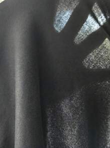 SHEIN Unity 標語圖案短款T恤 - 黑色 - 查看 6