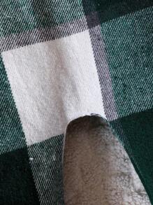 Baby Boy Solid Tee & Plaid Print Letter Patched Overall Jumpsuit - Green - View 4