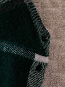 Baby Boy Solid Tee & Plaid Print Letter Patched Overall Jumpsuit - Green - View 6