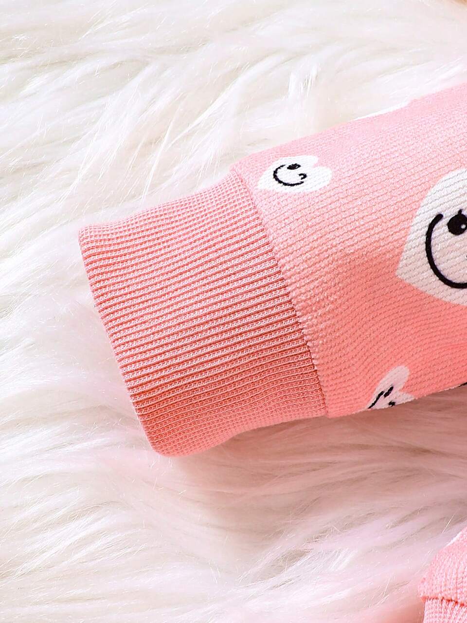 Baby Girl Cartoon Graphic Hooded Jacket & Sweatpants & Tee