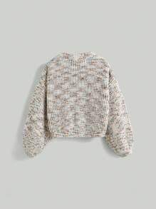 SHEIN MOD 段染落肩袖開襟開衫 - 彩色 - 查看 2