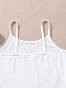 Cô gái Đồ họa Chữ cái Áo liền quần dây treo & Quần short - Nhiều màu - Xem 3