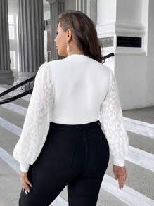 SHEIN Privé 冬季加长斜领灯笼袖紧身衣